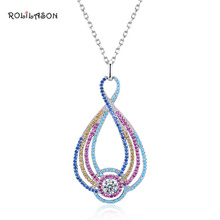 ROLILASON 6.3g 925 sterling silver high-end necklace pendant designed for women SP65 2024 - buy cheap