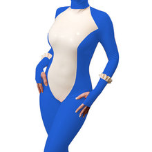 Pure Latex Rubber Navy Blue and White Bodysuit All inclusive set Size XXS-XXL 2024 - buy cheap