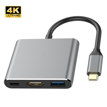 USB C к HDMI 4K адаптер типа C к HDMI USB 3,0 USB-C позолоченный конвертер адаптер для Macbook Pro/Chromebook Pix проектор 2024 - купить недорого