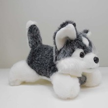 cute plush gray Husky dog toy high quality lying husky dog doll about 45cm 0057 2024 - buy cheap