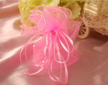100pcs diameter 40cm pink Round Organza Bag Drawstring jewelry packaging bags for Wedding/gift/food/candy/Christmas Yarn bag 2024 - buy cheap