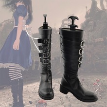 Cosplaydiy Alice: Madness Returns Cosplay Shoes Alice Cosplay Boots Adult Black Winter Cosplay Shoes L320 2024 - buy cheap