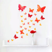 Красивые 28 шт. ПВХ наклейки на стену с бабочками домашний Декор Гостиная Детская комната Мультяшные животные настенные наклейки с рисунком постеры искусство 2024 - купить недорого
