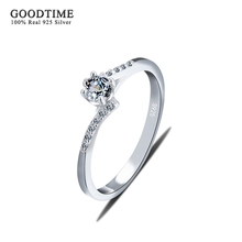 Модное чистое кольцо из стерлингового серебра 925 пробы, роскошные ювелирные кольца, блестящие кольца с фианитом, свадебные кольца на палец для свадебных девушек и женщин 2024 - купить недорого