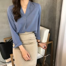 M-4XL Plus Size Fashion Women Chiffon Blouse Shirt Office Work Wear Women Tops Long Sleeve Shirts 2024 - buy cheap