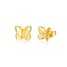 CKK-Pendientes de mariposa decorativos dorados para mujer, joyería de plata de ley 925, Aretes, Aretes 2024 - compra barato