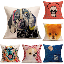 45cm * 45cm animal expressivo cão travesseiro capa de almofada do sofá capa de almofada decorativa capas de almofada marca travesseiro para fronha 2024 - compre barato