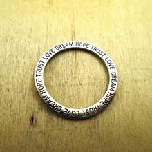 10 pcs 36mm  Hope.Trust.Love.Dream Round Rings Circle Charm Pendant  DIY necklace/ bracelets  charms antique silver tone 2024 - buy cheap