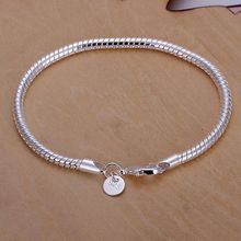 Bracelet Silver Plated Bracelet Silver Fashion Jewelry Bracelet Snake Bone 20.50cm Jewelry Wholesale Free Shipping dsda LH159 2024 - buy cheap