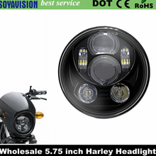 For Harley Dyna Street Bob Super Wide Glide Low Rider Night Rod Train Softail Deuce Custom Sportster Iron 883 5.75 Led Headlight 2024 - buy cheap