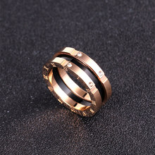 Mangosky anel de aço titânio 8mm, anel adora cz, rosa, 925 prata para mulheres 2024 - compre barato