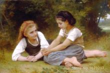 The Nut Gatherers William Adolphe Bouguereau painting for sale Hand painted High quality 2024 - buy cheap