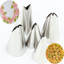 5 Pcs Leaves Nozzles Russian Pastry Icing Piping Nozzles Stainless Steel Tips And 1 Pcs Coupler Cake Decorating Fondant Tool 2024 - buy cheap