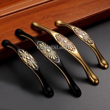 10PCS NEW European Solid Brass Cabinet Pulls Handles Cupboard Wardrobe Drawer Kitchen Cabinet Handles & Knobs Furniture Hardware 2024 - buy cheap