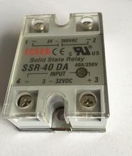 Módulo de relé de estado sólido con cubierta de plástico, 24V-380VAC a 3-32VDC 40A/250V SSR-40DA 2024 - compra barato