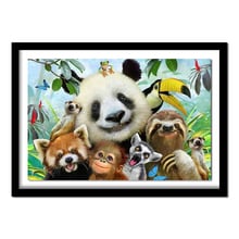 Diy pintura diamante ponto cruz quadrado diamante bordado artesanato completo diamante animal panda zb982 2024 - compre barato