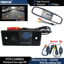 FUWAYDA Wireless Color CCD Car RearView Camera for PORSCHE CAYENNE VW SKODA FABIA TIGUAN TOUAREG+4.3Inch rearview Mirror Monitor 2024 - buy cheap