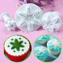 3Pcs Snowflake Cake Decorating Fondant Plunger Cutters Mold Mould Cookies Tools Kitchen Tools  Cake Decorating Fondant Tool 2024 - buy cheap