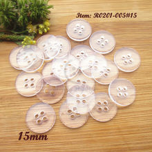 Sewing material 120pcs 5/8" transparent bread resin buttons 4 holes 15mm resin buttons for sewing craft scrapbook 2024 - buy cheap