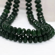 Natural Malaysia green jades chalcedony stone 5*8mm abacus faceted rondelle loose beads for women diy jewelry making 15inch B153 2024 - buy cheap