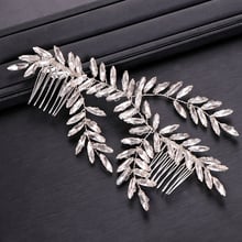 Silver Color Gold Fashion Hair Jewelry With Two Combs Crystal Rhinestone Hair Combs For Women Handmade Bridal Wedding Accessorie 2024 - buy cheap