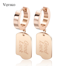 HOt Sale Fashion Jewelry Stainless Titanium Steel Rose Gold Hoop korean earrings for women 2024 - buy cheap