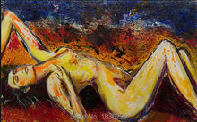 Pintura al óleo hecha a mano, imagen de mujer sexual, pintura al óleo de mujer desnuda, pintura al óleo, decoración de pared del hogar 2024 - compra barato