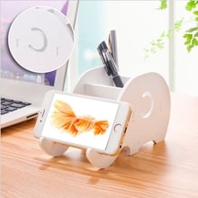 Home Office Desktop Elephant Wood Box Sundries Organizer Stationery Pencil Holder Phone Holder Pen Bracket Stand Storage Rack 2024 - buy cheap