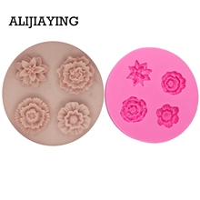 M1297 Flower Silicone Mold Fondant Molds Cake Decorating Tools Polymer Clay Candy Chocolate Moulds cake stencil 2024 - buy cheap