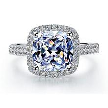 Горячая Распродажа, Заводская дешевая цена, женское серебряное кольцо 925 пробы, сверкающее свадебное кольцо, прозрачное CZ Кристальное модное кольцо для девушек 2024 - купить недорого