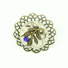 Vintage Brooch Steampunk Watch Movement Pin Handmade Gear Jewelry Bronze 2024 - buy cheap