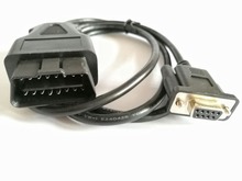 Cnlam-Cable de interfaz OBD2 RS232 con número de seguimiento, alta calidad, 16 pines a puerto serie DB9, conector adaptador hembra, 1,1 m 2024 - compra barato