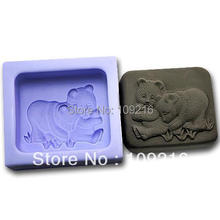wholesale!!!1pcs Play Teddy Bear (R0987) Silicone Handmade Soap Mold Crafts DIY Mold 2024 - buy cheap