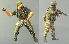 1/35 Scale Unpainted Resin figure Modern Russian soldiers in action 2 figures 2024 - buy cheap