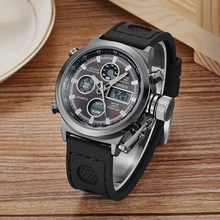 Fashion Brand OHSEN Men Digital Watch Dual Time Display 30m Swim Rubber Strap Men Quartz Military Sports Wristwatch Hombre Clock 2024 - buy cheap