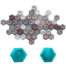 Hexagon Geometric Wall Concrete Wall Molds TV Background DecorWall Brick Molds Silicone Forms For Wall Stone Tile Silicone Mold 2024 - buy cheap