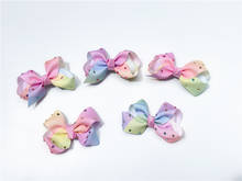 10pcs Boutique Cute Glitter Gradient Rainbow Color Bow Hairpins Solid Color Bowknot Hair Clips Fashion Princess Hair Accessories 2024 - buy cheap