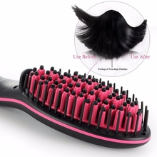 Portable Size Handheld lCD Display Ceramic Electric Hair Brush Fast Straightening irons Comb Degital Control 2024 - buy cheap