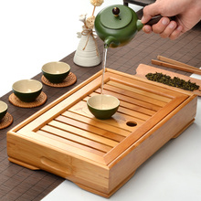 Bamboo Kongfu Tea Table Serving Tray Chinese Wooden Tea Tray Tea Set Water Storage Traditional Teaware Home Gift 2024 - buy cheap