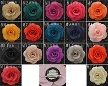 20 pcs/lot , Fabric Flower brooch Clip & Pin, Rose flower brooch hair clip 2024 - buy cheap