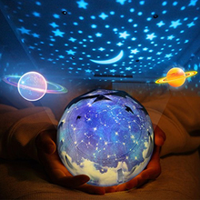 Lámpara Led de noche para niños, proyector de cielo estrellado, Estrella mágica, Luna, Planeta, mesita de noche, alimentada por batería 2024 - compra barato