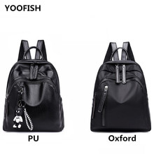 Hot sale Casual Women PU/Oxford Backpack Large Female Shoulder Fashion student bag for Teenagers Women School Bags Free shipping 2024 - buy cheap