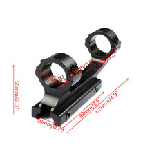 Tactical Heavy Duty Cantilever Scope Mount 25.4mm Dual Rings 20mm Picatinny Rail Adapter Weaver Rifle Hunting Caza 2024 - buy cheap