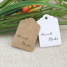 100pcs/lot 3x2cm Blank Kraft Hang Paper Gift Tags Wedding Party Favors Label Price Gift Card 2024 - buy cheap