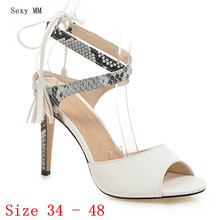 Women Gladiator Sandals High Heels Peep Toe Pumps Summer Shoes Woman High Heel Sandals Plus Size 34 - 40 41 42 43 44 45 46 47 48 2024 - buy cheap