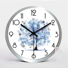 12-pulgadas moderno de pared silencioso reloj Reloj de pared de cuarzo creativo marco de acero inoxidable Reloj de pared casa Navidad decoración de Año Nuevo 2024 - compra barato