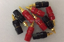 10Pcs Gold Plated Copper Large Current Amplifier Audio Terminal 4mm Banana Socket Brass Binding Post Adapter Connector 2024 - buy cheap