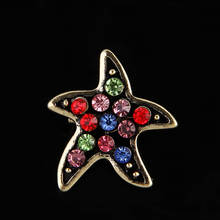 OneckOha Colorful Rhinestone Star Brooch Pin Zinc Alloy Tiny Brooches Garment Accessories 2024 - buy cheap