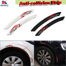 Keyecu pair Car wheel eyebrow Anti-collision Sticker Corner Body Guard Strip Front Bumper Protector Sticker Mouldings strips 2024 - buy cheap