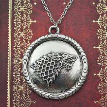 Dire Wolf Necklace Stark Jon Snow Lannister Retro Pendant Antique Silver Color Song Of Ice And Fire Jewelry Men Women Wholesale 2024 - buy cheap